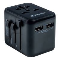 Adattatore viaggio UTA-02 con 2 x USB-A - Verbatim - 49543 - 23942495437 - DMwebShop