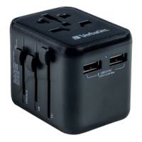 Adattatore viaggio UTA-02 con 2 x USB-A - Verbatim - 49543 - 23942495437 - DMwebShop