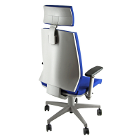 Poltrona semidirezionale Larissa LR1G - con braccioli regolabili e poggiatesta - blu - Unisit - LA1GPG/BR3DG/SB - DMwebShop