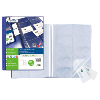 Porta biglietti da visita Asso Card - 21 x 29,7 cm - 10 buste con 10 tasche ciascuna - blu - Sei Rota - 57000207 - 8004972029955 - DMwebShop