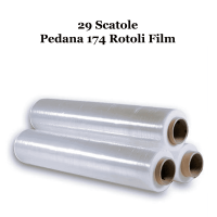 Film Estensibile Trasparente Manuale - PE - 50 cm - 2,4 kg - 23 my - cartone da 6 pezzi - Bancale da 29 scatole - No Brand - 1118-29