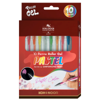 Roller gel colorati - colori pastel - Koh I Noor - astuccio 10 roller - NAGP10P - 8032173001425 - DMwebShop