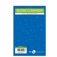 Blocco comande - 25 fogli 3 copie autoricalcanti - 10 x 17 cm - conf. 10 pezzi - BM - 0100198 - 8008234001987 - DMwebShop