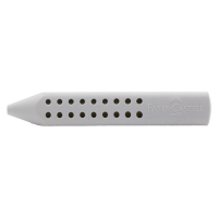 Gomma a forma di matita Grip 2001 - 90 x 15 x 15 mm - grigia - conf. 10 pezzi - Faber Castell - 187100 - 4005401057666 - DMwebShop