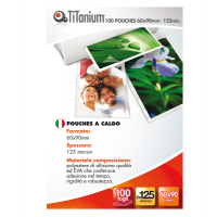 Pouches business card - 60 x 90 mm - 2 x 125 micron - conf. 100 pezzi - Titanium PP525-08T