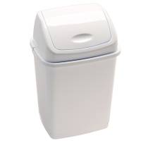 Pattumiera con coperchio basculante Rif Basic - 44 x 33 x 68 cm - 50 lt - bianco - Medial International - 909050 - 8033433777104 - DMwebShop
