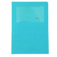 Cartellina a L con finestra Sintex 120 gr A4 acquamarina - 16917