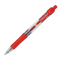 Penna a sfera a scatto con inchiostro gel - punta fine 0,7 mm - rosso - Starline STL1210