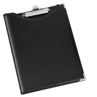 Portablocco in similpelle con tasca - nero - 24 x 31 cm - Lebez 247-N