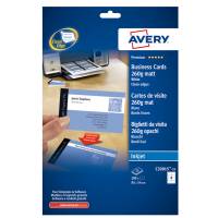 Biglietti da visita - 85 x 54 mm - 260 gr - effetto opaco - bianco - conf. 25 fogli da 8 biglietti - Avery - C32015-25 - 4004182144114 - DMwebShop