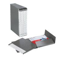 Gruppo Delso Line - 6 cartelle 2 lembi - con custodia - 25 x 32 cm - dorso 1,5 cm - grigio - Esselte - 390954040 - 8004157954041 - DMwebShop