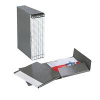Gruppo Delso Line - 6 cartelle 2 lembi - con custodia - 25 x 32 cm - dorso 1,5 cm - grigio - Esselte - 390954040 - 8004157954041 - DMwebShop