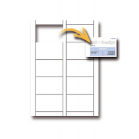 Biglietti da visita - 85 x 54 mm - 250 gr - microperforati - bianco - conf. 12 fogli da 10 biglietti - Decadry T016260