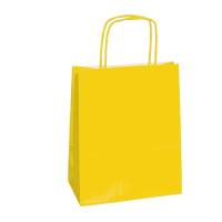 Shopper in carta maniglie cordino - 22 x 10 x 29 cm - giallo - conf. 25 sacchetti - Mainetti Bags - 037276 - 8029307037276 - DMwebShop