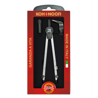 Compasso professional - Ø max cerchio 155 mm - allunga telescopica - 3 pezzi - Koh-i-noor - H9109N - 8014923005037 - DMwebShop