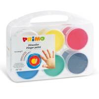 Ditacolor colori a dita - 100 ml - con pennello - valigetta 6 colori - Primo - 221TD100SP - 8006919002212 - DMwebShop