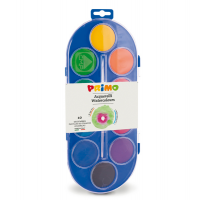 Pastiglie Acquerelli - Ø 44 mm - colori assortiti - astuccio 10 pastiglie - Primo - 120A10SG - 8006919001208 - DMwebShop