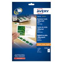 Biglietti da visita 85 x 54 mm 200 gr effetto opaco bianco conf 25 fogli da 10 biglietti Avery C32011 - 1942