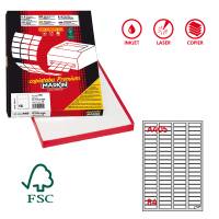 Etichetta adesiva A405 - carta - permanente - 46 x 11,1 mm - 84 etichette per foglio - bianco - conf. 100 fogli A4 - Markin - X210A405 - 8007047020109 - DMwebShop