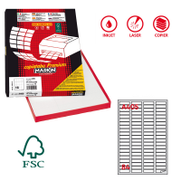 Etichetta adesiva A405 permanente bianco - 46 x 11,1 mm - 84 etichette per foglio scatola - conf. 100 fogli A4 - Markin - X210A405 - 8007047020109 - DMwebShop