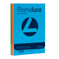 Carta Rismaluce - A4 - 90 gr - mix 8 colori - conf. 300 fogli - Favini - A66X314 - 8007057628647 - DMwebShop