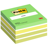 Blocco foglietti Cubo - 76 x 76 mm - verde soft, bianco, verde acido, verde lime - 450 fogli - Post-it - 7100200375 - 4001895872808 - DMwebShop