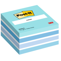 Blocco foglietti Cubo - 76 x 76 mm - acqua, bianco, blu uova di pettirosso, blu jeans, blu paradiso - 450 fogli - Post-it 7100172385