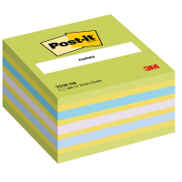Blocco foglietti Cubo - 76 x 76 mm - verde lime, limone neon, blu paradiso, orchidea, blu uova di pettirosso - 450 fogli - Post-it - 7100172387 - 4001895872815 - DMwebShop