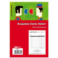 Blocco acquisto valori bollati - 50/50 fogli autoricalcanti - 23 x 15 cm - Edipro - E5784A - 8023328578411 - DMwebShop