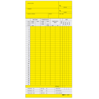 Schede orologio mensili - 22 x 10 cm - giallo - conf. 100 pezzi - Edipro - E3866GI - CONFE3866PZ1000 - DMwebShop