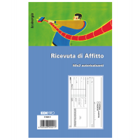 Blocco ricevute d'affitto - 50-50 fogli autoricalcanti - 9,9 x 17 cm - 50 fogli - Edipro - E5504C - 8023328550417 - DMwebShop
