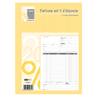 Blocco fatture 1 aliquota Iva - 33-33-33 fogli autoricalcanti - 29,7 x 21 cm - Edipro - E5284A - 8023328528416 - DMwebShop