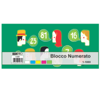 Blocchi numerati (1-1000) - 5 colori assortiti - 6 x 13 cm - Edipro E5407NEW