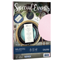 Carta metallizzata Special Events - A4 - 120 gr - rosa - conf. 20 fogli - Favini - A69S154 - 8007057617252 - DMwebShop