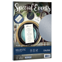 Carta metallizzata Special Events - A4 - 120 gr - argento - conf. 20 fogli - Favini - A69U154 - 8007057617276 - DMwebShop