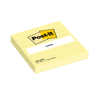 Blocco foglietti - giallo Canary - a righe - 76 x 76 mm - 100 fogli - Post-it 50848