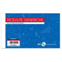 Blocco ricevute generiche - 2 copie autoricalcanti - 10 x 17 cm - 50 fogli - conf. 5 pezzi - BM - 0100145 - 8008234001451 - DMwebShop
