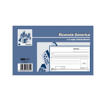 Blocco ricevute generiche - 33 fogli 3 copie autoricalcanti - 9,9 x 17 cm - Edipro E5564CT