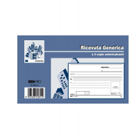 Blocco ricevute generiche - 33 fogli 3 copie autoricalcanti - 9,9 x 17 cm - Edipro - E5564CT - DMwebShop