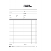 Blocco copia commissione - 50 fogli 2 copie autoricalcanti - 23 x 15 cm - Edipro - E5229A - 8023328522919 - DMwebShop