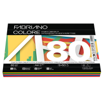 FabrianoColore - A4 - 80 gr - mix 5 colori forti - conf. 250 fogli - Fabriano - 19100809 - 8001348133667 - DMwebShop