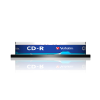 Scatola 10 CD-R Data Life serigrafato - spindle 1X-52X - 700Mb - Verbatim 43437