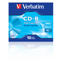 Scatola 10 CD-R Data Life Jewel Case serigrafato - 1X-40X - 800Mb - Verbatim - 43428 - 023942434283 - DMwebShop