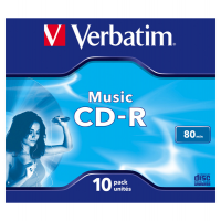 Scatola 10 CD-R Music Live It! Serigrafato - colorato - 80min - Verbatim - 43365 - 023942433651 - DMwebShop