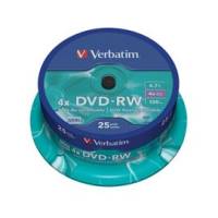 Confezione 25 DVD-RW - argento lucido - serigrafato - 4,7 Gb - Verbatim - 43639 - 23942436393 - DMwebShop