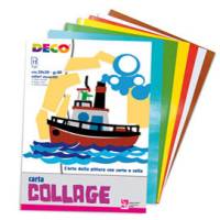 Album collage - 24 x 34 cm - 12 fogli carta lucida rasata - conf. 5 pezzi - Deco - 701/12 - 8004957008005 - DMwebShop