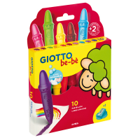 Pastelli cera super - lunghezza 7,5 mm con - Ø 11 mm - colori assortiti - astuccio 10 superpastelloni - Giotto - F477900 - 8000825048159 - DMwebShop