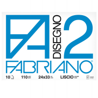 Album F2 - 24 x 33 cm - 10 fogli - 110 gr - liscio punto metallico - Fabriano 04204105