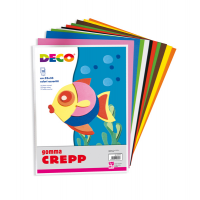 Gomma Crepp - 20 x 30 cm - colori assortiti - conf. 10 fogli - Deco - 04754 - 8004957047547 - DMwebShop