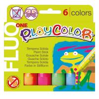 Tempera solida in stick Playcolor - 10 gr - colori fluo - astuccio 6 stick fluo - Instant - 10431 - 8414213104318 - DMwebShop